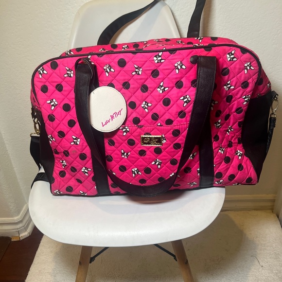 Large Betsy Johnson duffel bag- great condition inside & out. Rare find! Cuuute! - Picture 3 of 17